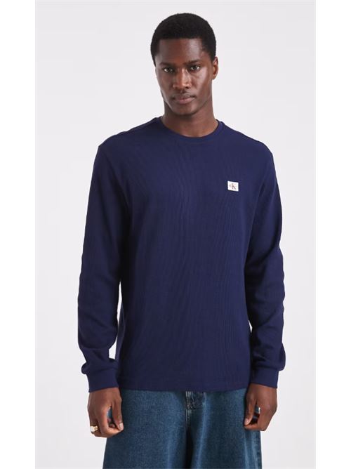 ls waffle badge crewnk tee CALVIN KLEIN JEANS | LV040EM217WFW